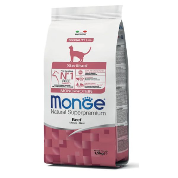 Bauzaar Monge Natural Superpremium Sterilised Monoprotein con Manzo Esporta salva