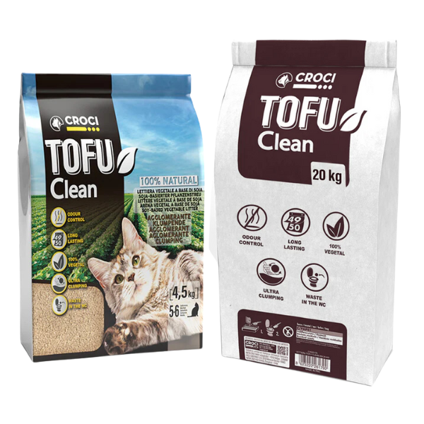 Bauzaar Lettiera per gatti Tofu Clean Croci