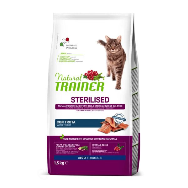 Bauzaar Natural Trainer Adult Sterilised con Trota Vendita Calda