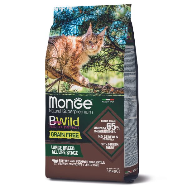 Bauzaar Monge Bwild Grain Free Large breed Cat Bufalo