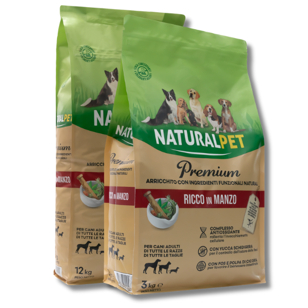 Bauzaar NaturalPet Premium Adult All Breeds Manzo Trasporto libero internazionale