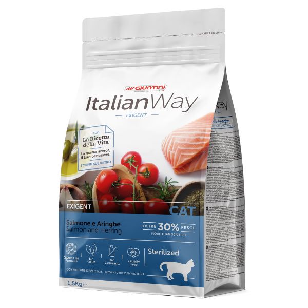 Bauzaar ItalianWay Adult Sterilized Exigent Salmone e Aringhe Sottocosto