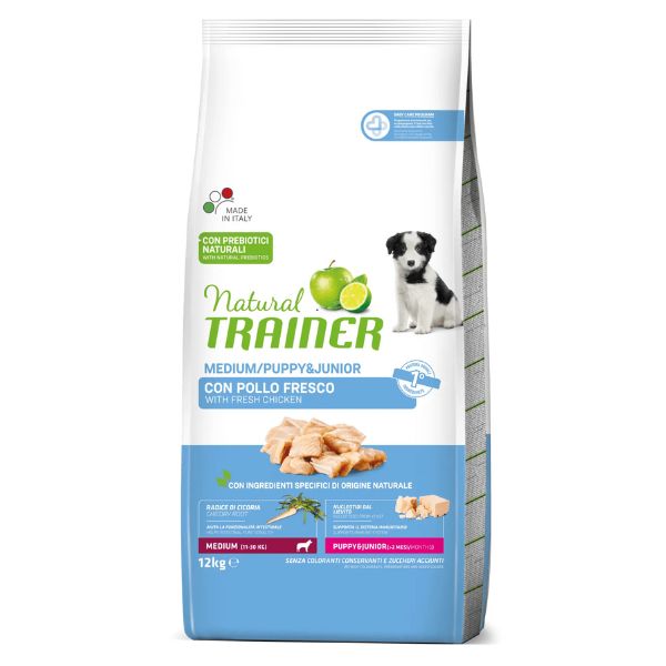 Bauzaar Natural Trainer Puppy e Junior Medium con pollo