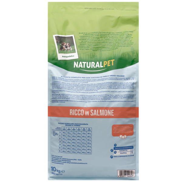 Bauzaar NaturalPet Puppy Prime Orme Medium/Large Salmone Nuova