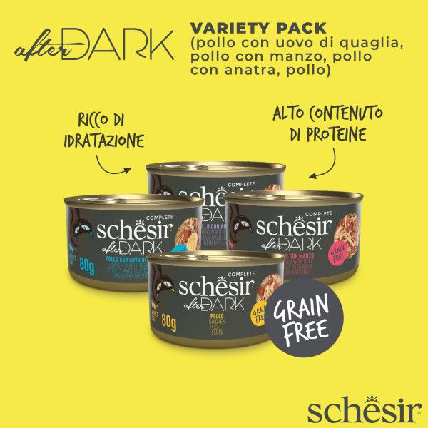 Bauzaar Schesir After Dark Cat Variety Pack Filetti in brodo 12x80 gr Moda