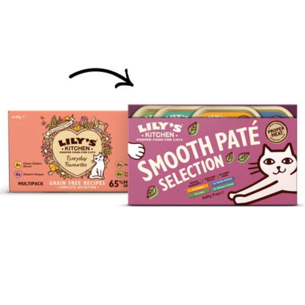 Bauzaar Lily's Kitchen Multipack 8x85 gr Gatti Smooth Patè Offerta San Valentino