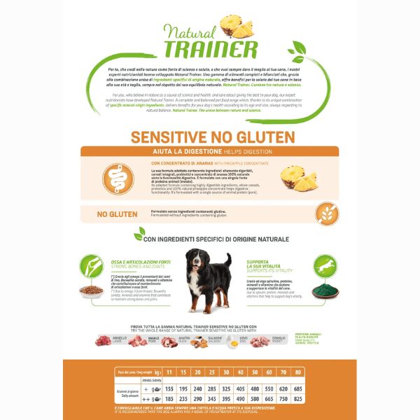 Bauzaar Natural Trainer Sensitive No Gluten Medium/Maxi con Maiale Vendita calda