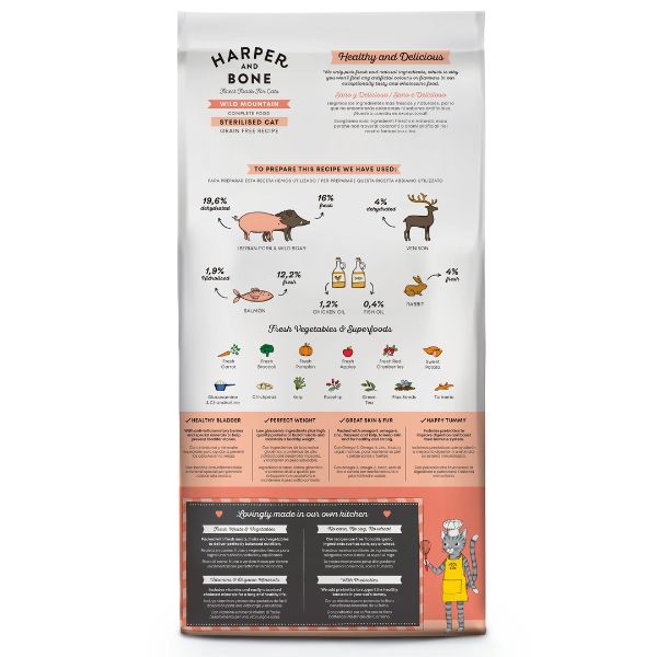 Bauzaar Harper and Bone Sterilised Cat Grain Free Wild mountain Acquista Ora