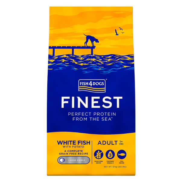 Bauzaar Fish4Dogs Ocean White Fish Large Prezzo basso