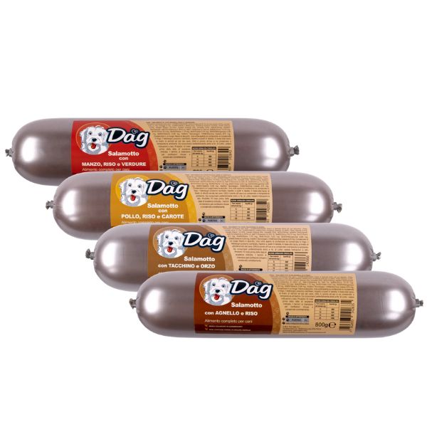 Bauzaar Dag Dog Adult All Breeds Salamotto alimento umido 800 gr Super Saving Price