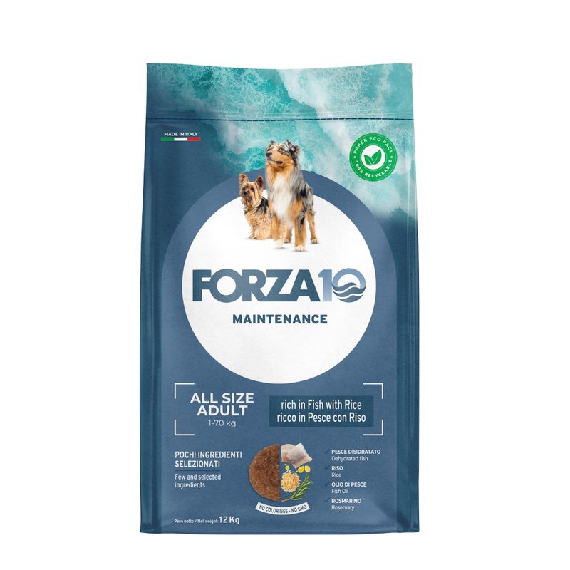 Zooplus Forza10 Maintenance All Breeds Adult al Pesce e Riso Crocchette cane Sconto