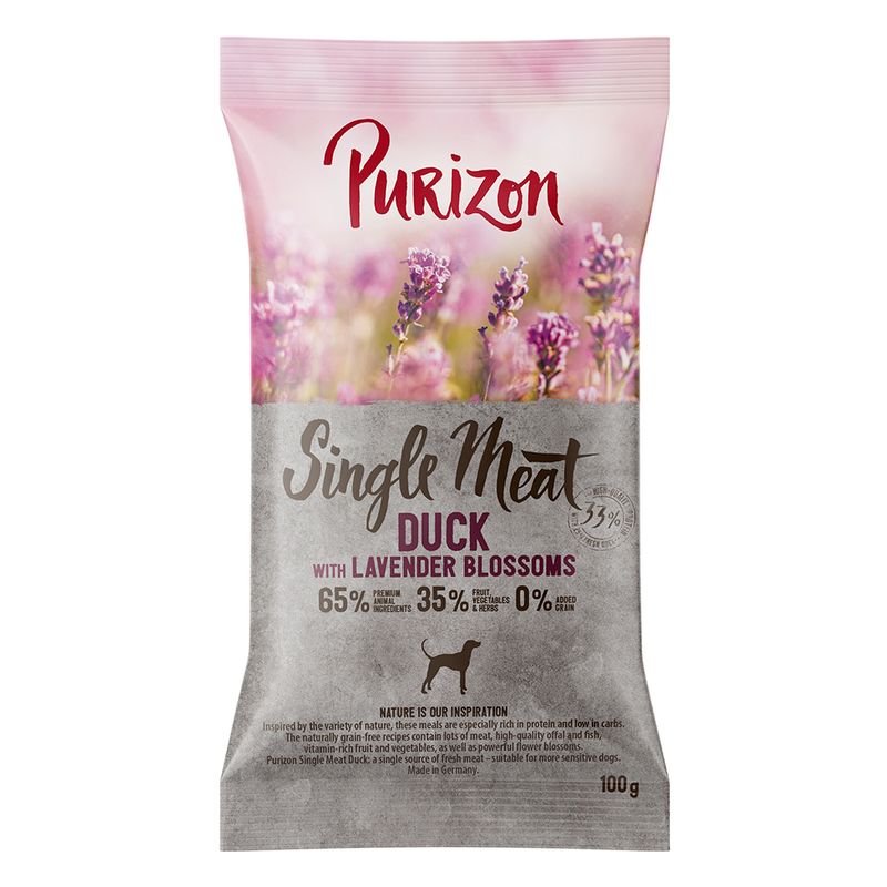 Zooplus Purizon Single Meat Adult Anatra con mela e fiori di lavanda per cane Novità