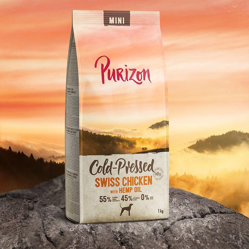 Zooplus Purizon Coldpressed Mini Pollo svizzero con Olio di canapa Secco per cani Vendita Economica