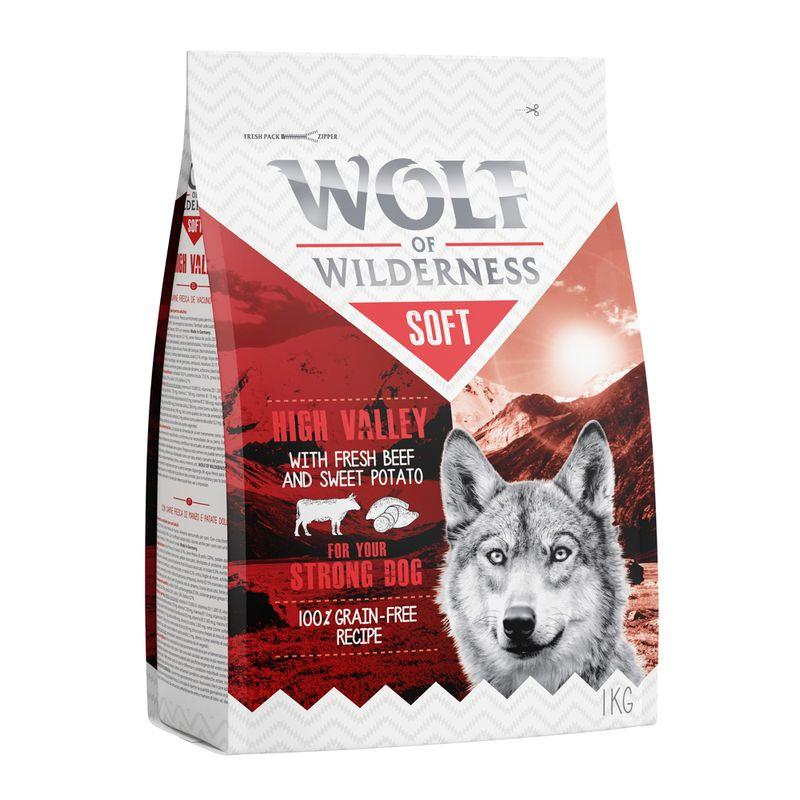 Zooplus Set prova misto 3 x 1 kg Wolf of Wilderness Soft Crocchette per cani Affare Del Giorno