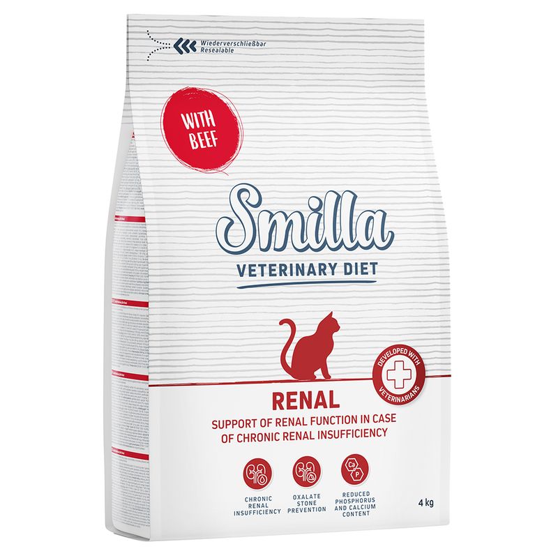 Zooplus Smilla Veterinary Diet Renal Manzo Crocchette gatto Economico