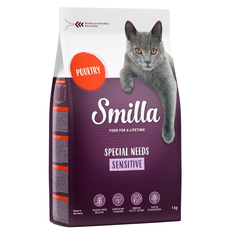 Zooplus Smilla Adult Sensitive Senza Cereali Pollame Crocchette per gatti Online