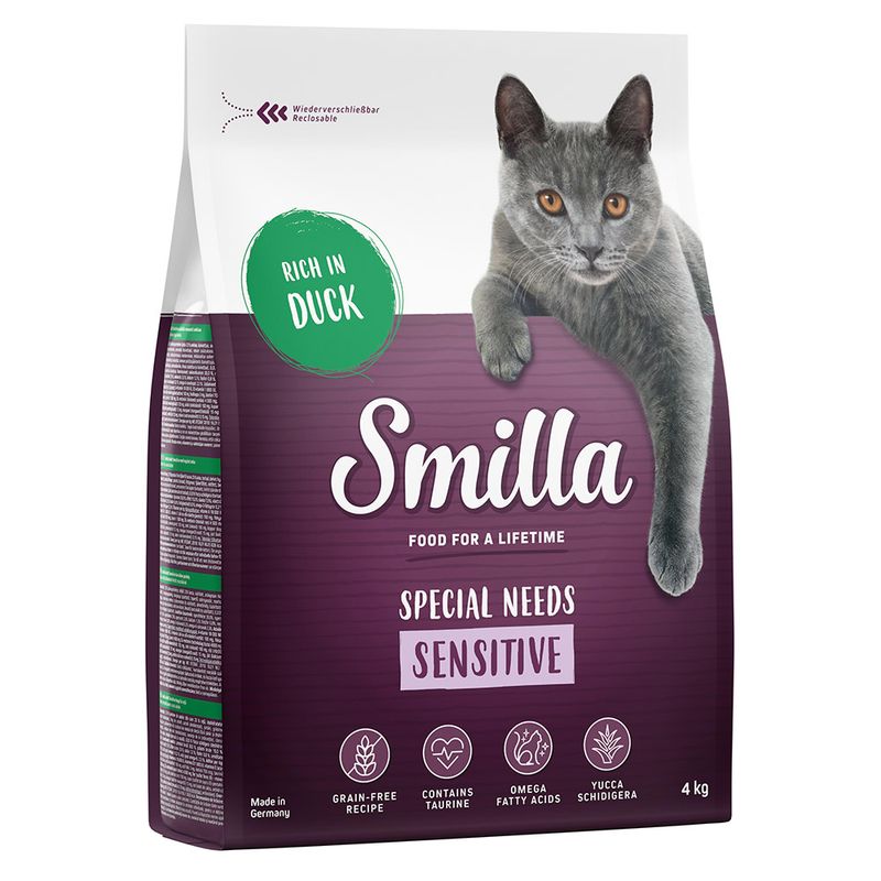 Zooplus Smilla Adult Sensitive Senza Cereali Anatra Crocchette per gatti Outlet