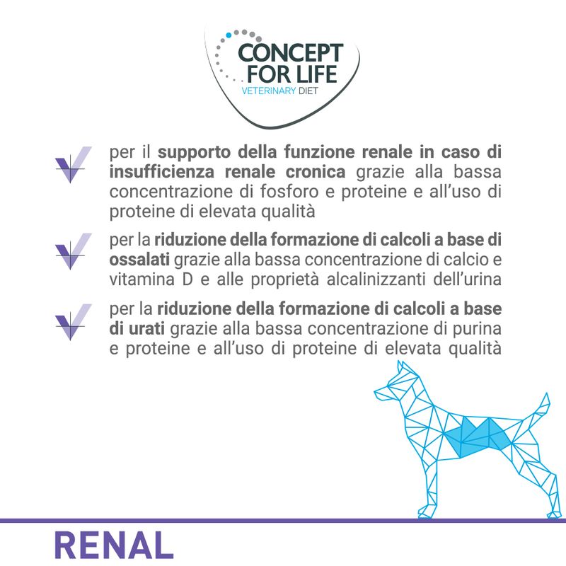 Zooplus Concept for Life Veterinary Diet Renal umido per cane Novità