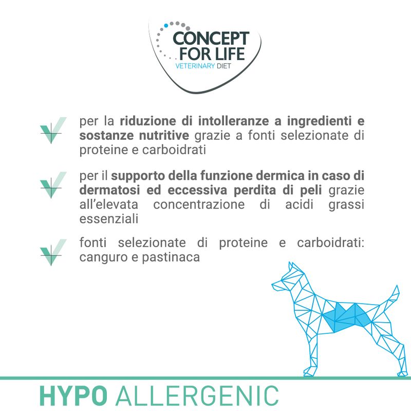 Zooplus Concept for Life Veterinary Diet Hypoallergenic Cavallo umido per cane Presa