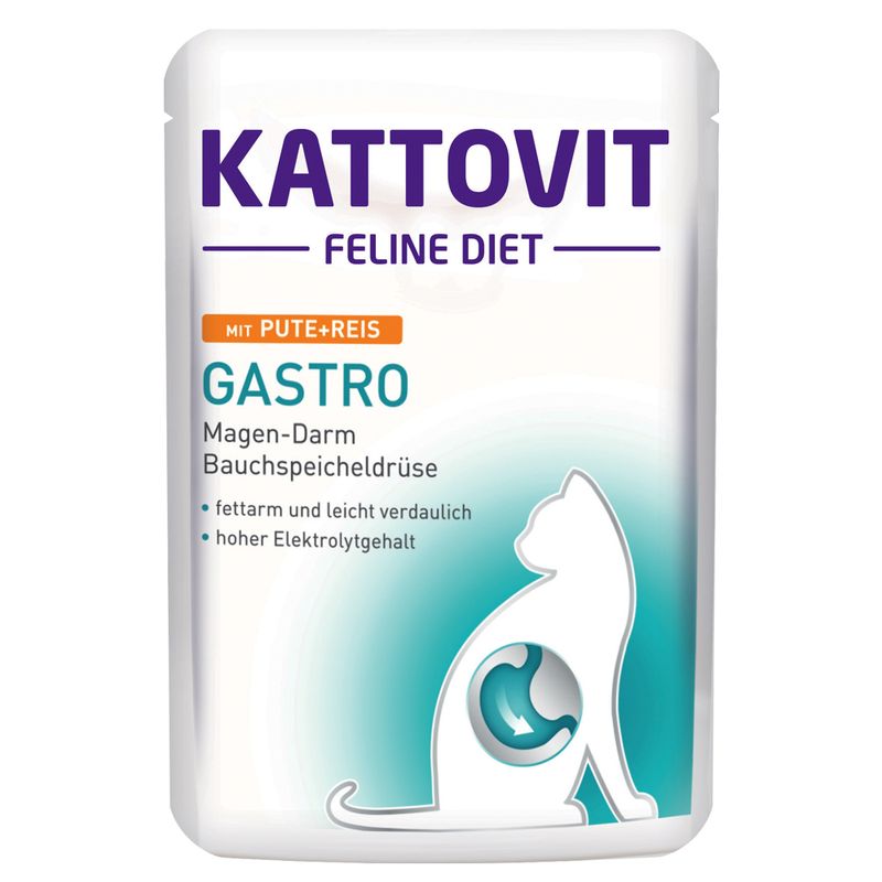 Zooplus Kattovit Gastro Buste 12 x 85 g Alimento umido per gatti Consegna Veloce