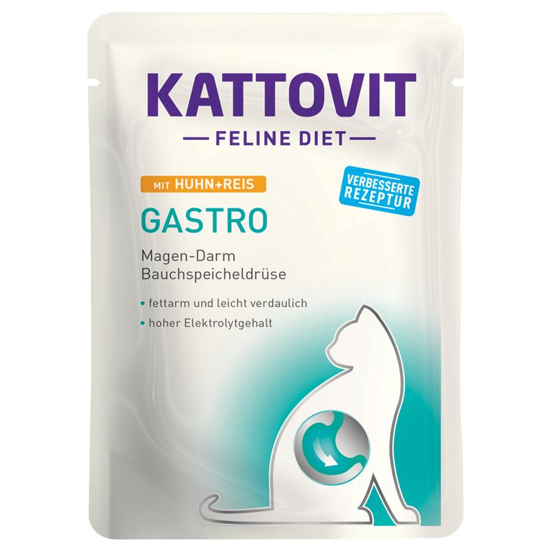 Zooplus Kattovit Gastro Buste 12 x 85 g Alimento umido per gatti Consegna Veloce