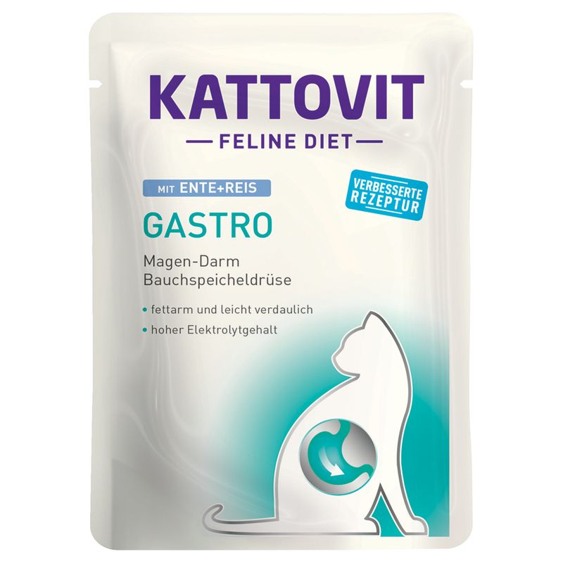 Zooplus Kattovit Gastro Buste 12 x 85 g Alimento umido per gatti Consegna Veloce