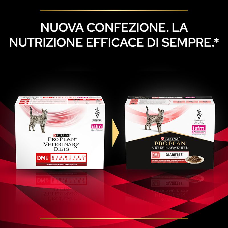 Zooplus Purina Pro Plan Veterinary Diets Feline DM ST/OX Diabetes Management Manzo Vendita Calda