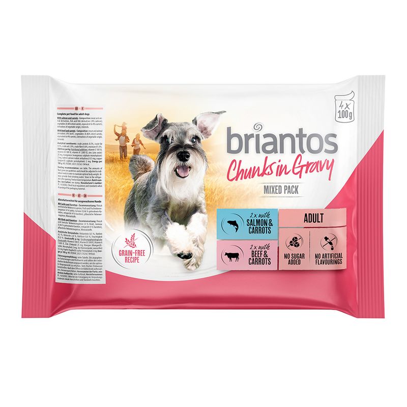 Zooplus Briantos in buste 4 x 100 g Pacco misto Umido per cane Super sconto