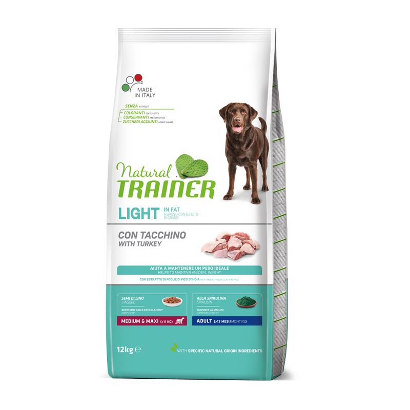 Zooplus Natural Trainer Light in Fat Medium/Maxi Adult con Tacchino Soddisfazione Garantita