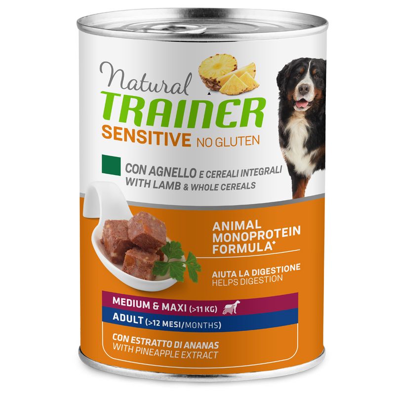 Zooplus Natural Trainer Sensitive Adult Medium/Maxi Monoproteico con Agnello Qualità Garantita