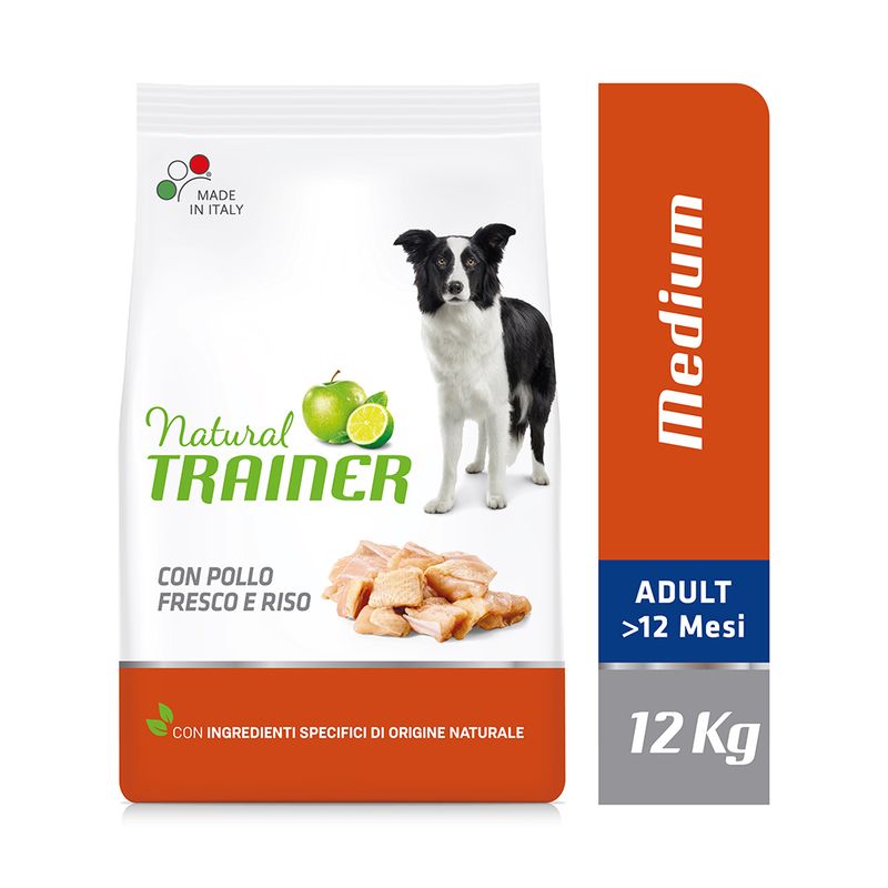 Zooplus Natural Trainer Medium Adult con Pollo fresco Riso e Aloe vera per cane Negozi Online