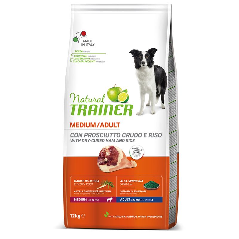 Zooplus Natural Trainer Medium Adult con Prosciutto crudo & Riso Consegna Veloce