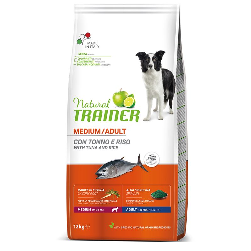 Zooplus Natural Trainer Medium Adult con Tonno & Riso crocchette cani Fino Al -60%