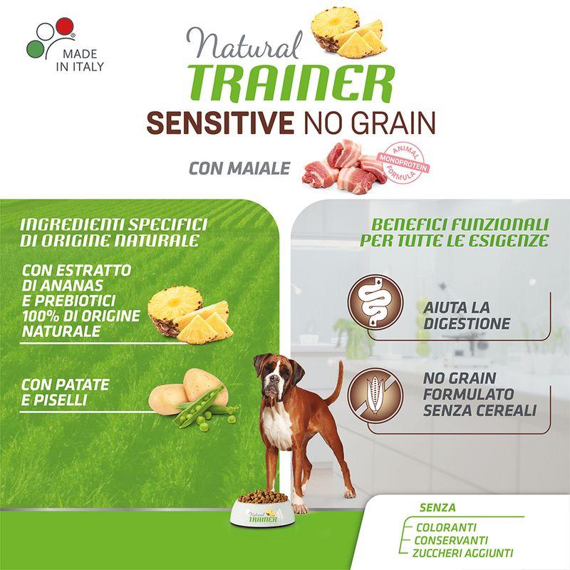 Zooplus Natural Trainer Sensitive No Grain Adult Medium/Maxi Monoproteico con Maiale & Patate Affare Del Giorno