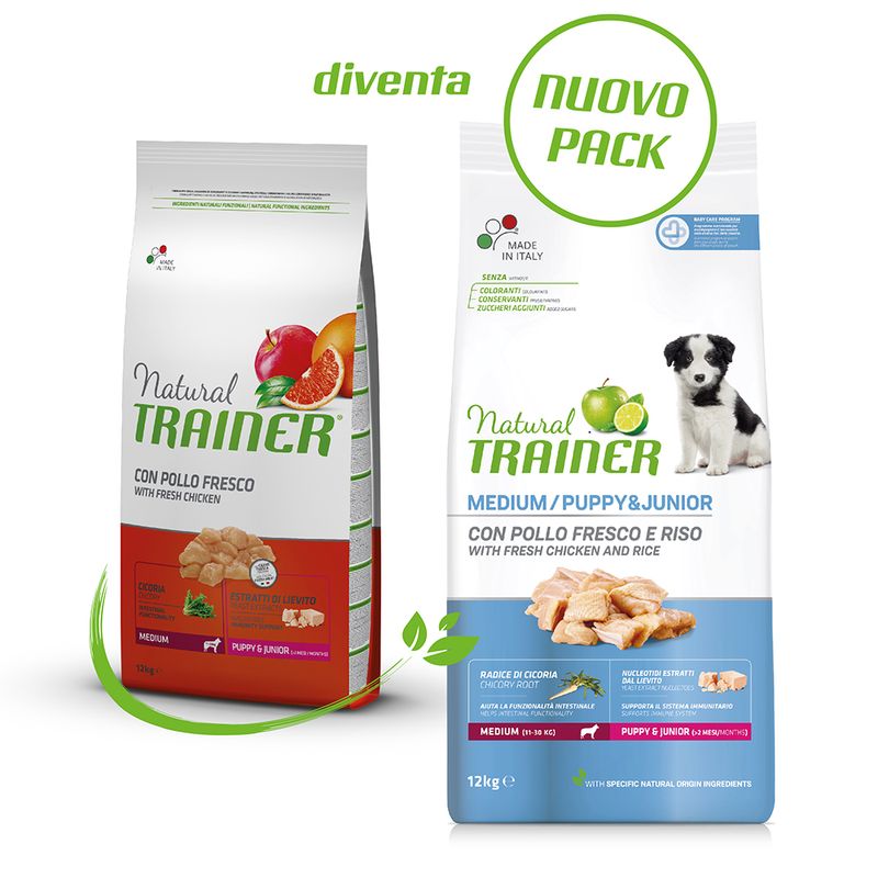 Zooplus Natural Trainer Medium Puppy & Junior con Pollo fresco Convenienza