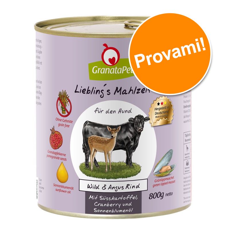 Zooplus GranataPet Pacco misto 6 x 800 g Alimento umido per cane Vendite Flash