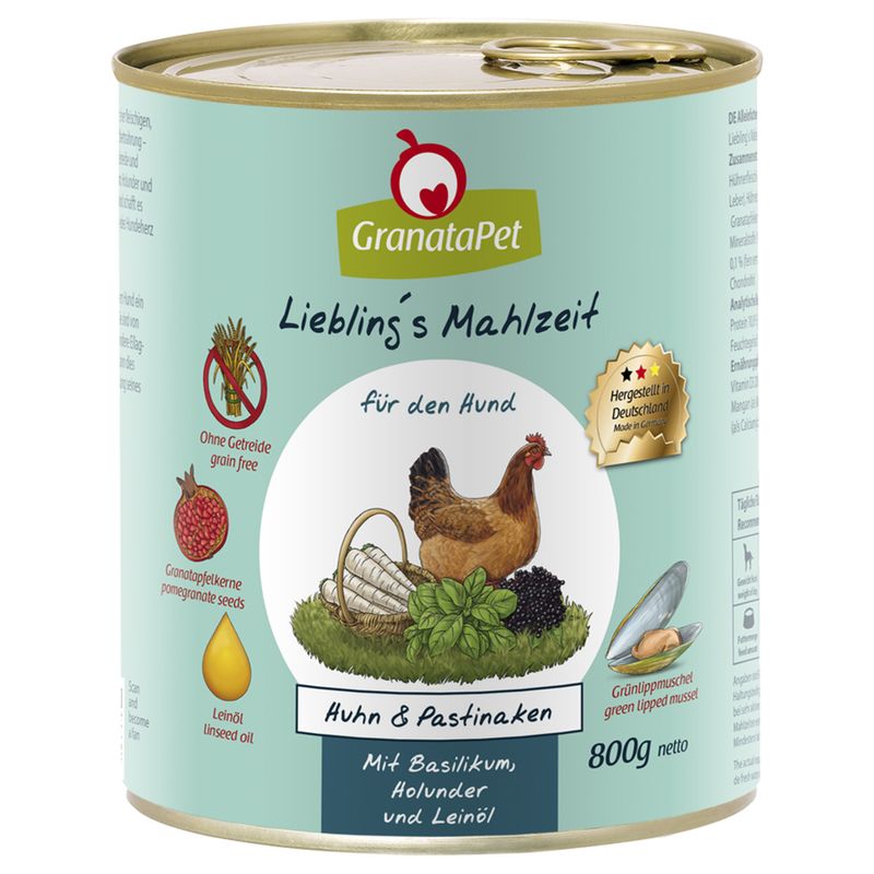 Zooplus GranataPet Pacco misto 6 x 800 g Alimento umido per cane Vendite Flash