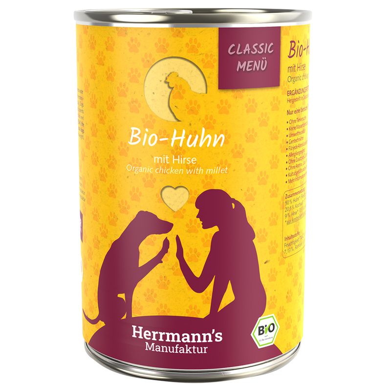 Zooplus Prezzo speciale 12 x 400 g Herrmann's Classic Bio Menù Umido per cane Spedizione gratuita