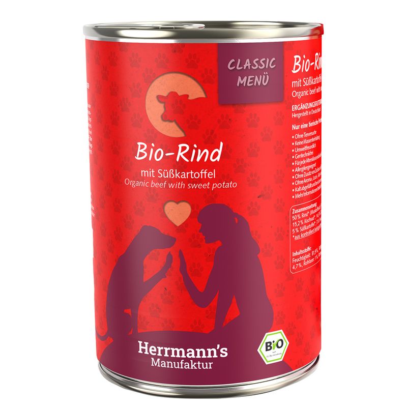Zooplus Prezzo speciale 12 x 400 g Herrmann's Classic Bio Menù Umido per cane Spedizione gratuita