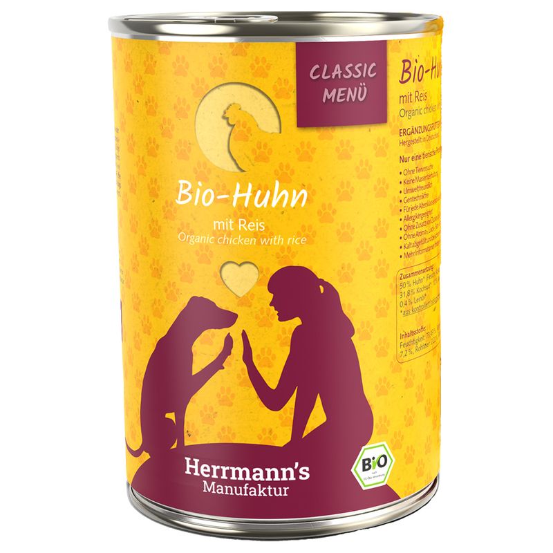 Zooplus Herrmann's Classic Bio Menù 24 x 400 g Umido per cane Offerta speciale