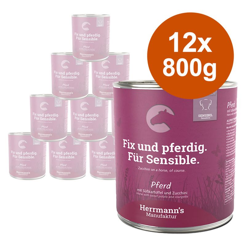 Zooplus Herrmann's Bio Menù Sensitive 12 x 800 g Umido cane