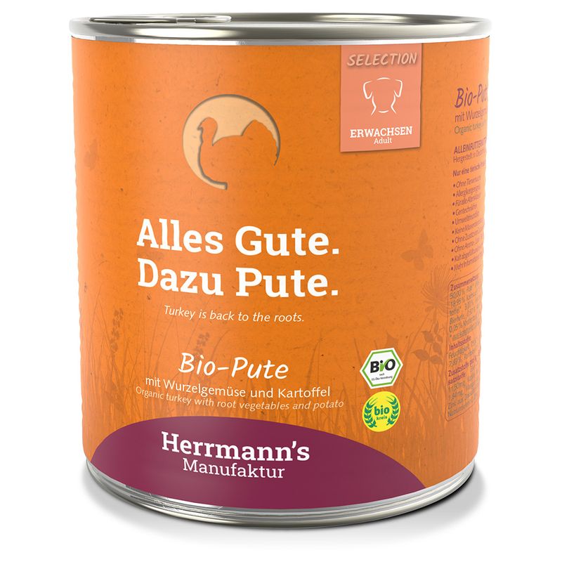 Zooplus Herrmann's Bio Menù Sensitive 6 x 800 g Umido cane Grande vendita