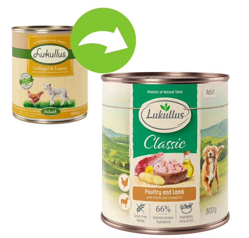 Zooplus Lukullus 24 x 800 g Umido cane