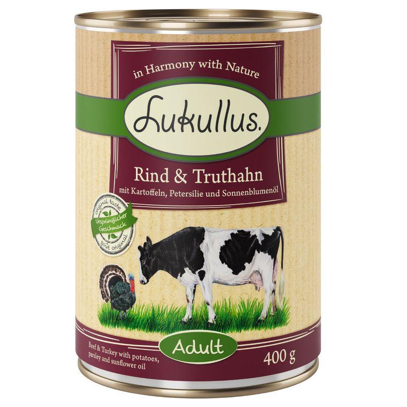 Zooplus Lukullus 24 x 400 g Alimento umido per cani Offerta temporanea