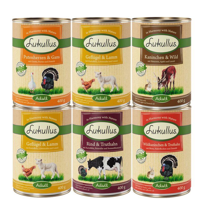 Zooplus Set prova misto Lukullus Naturkost 6 x 400 g Nuovi prodotti