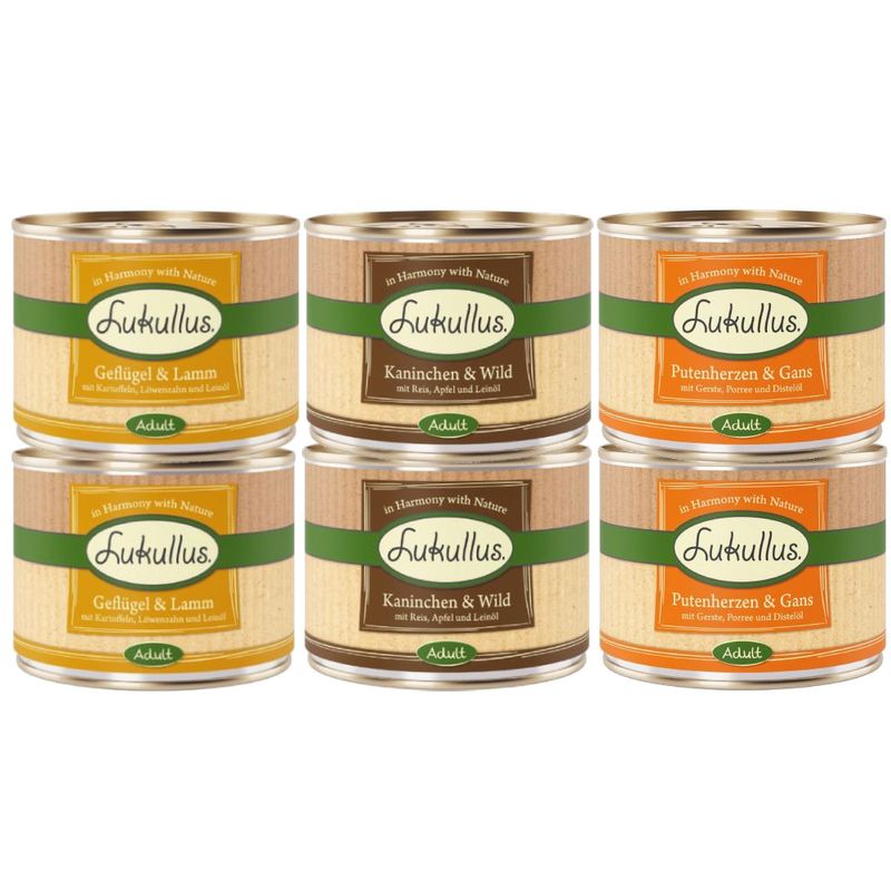 Zooplus Set prova misto Lukullus Naturkost 6 x 400 g Nuovi prodotti