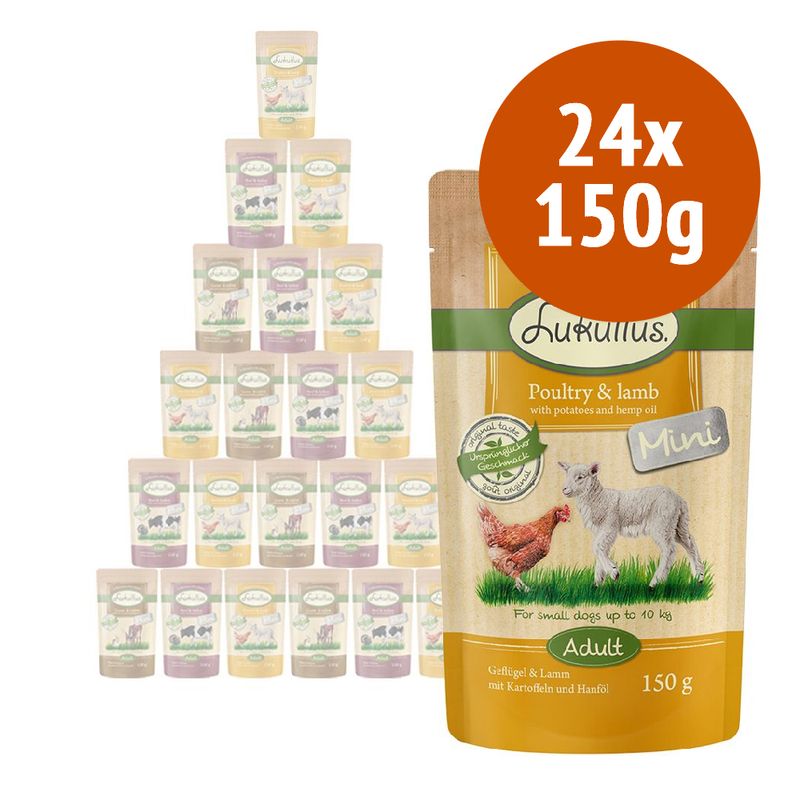 Zooplus Lukullus Naturale Adult Mini senza cereali 24 x 150 g Offerte giornaliere