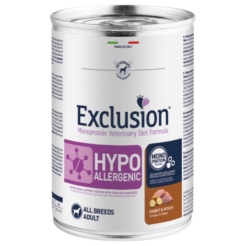 Zooplus Exclusion Diet Hypoallergenic 12 x 400 g Offerta settimanale