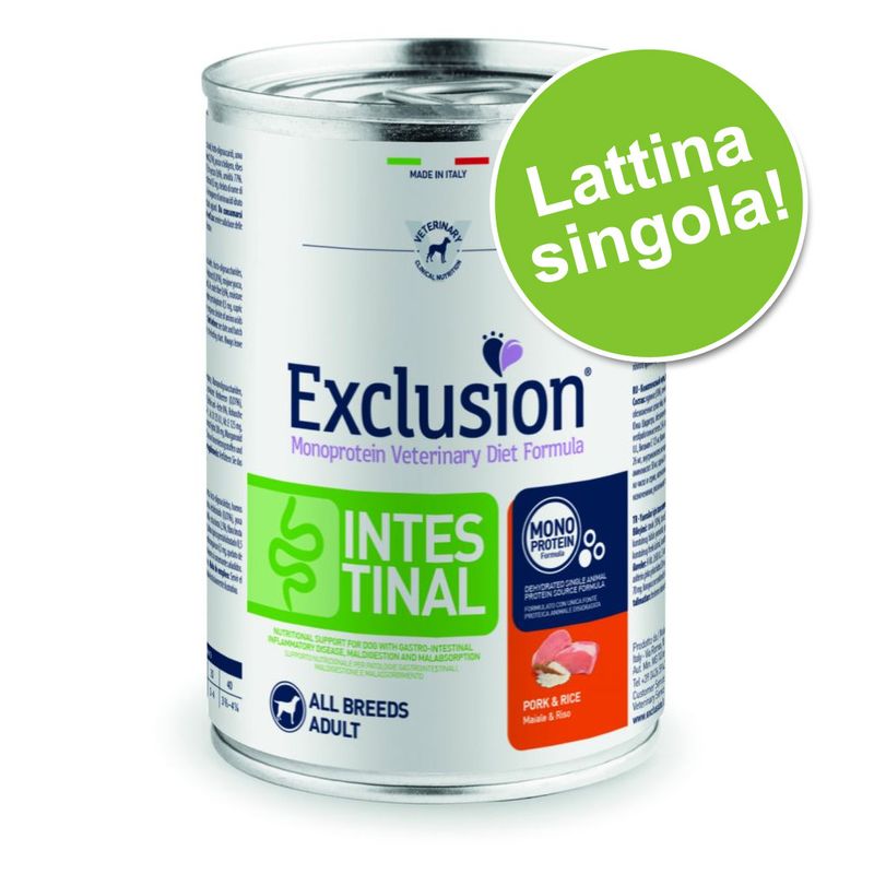 Zooplus Exclusion Diet Intestinal 1 x 400 g Alimento umido per cani ACQUISTA ORA