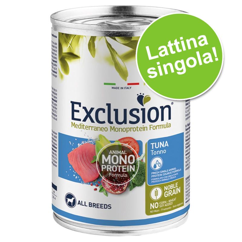 Zooplus Exclusion Mediterraneo Adult 1 x 400 g umido cane Ultimo giorno